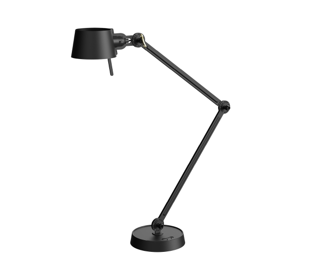 Bolt Desk 2Arm Foot Smokey Black
