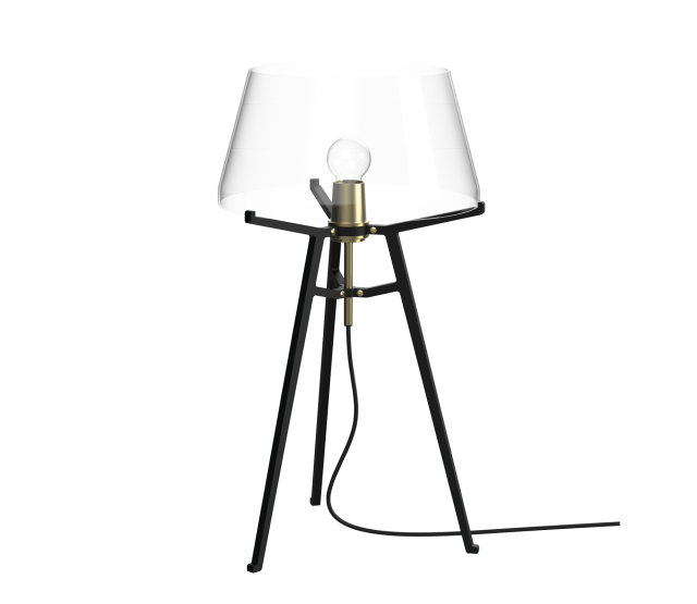 Ella Smokey Black With Transparent Glass
